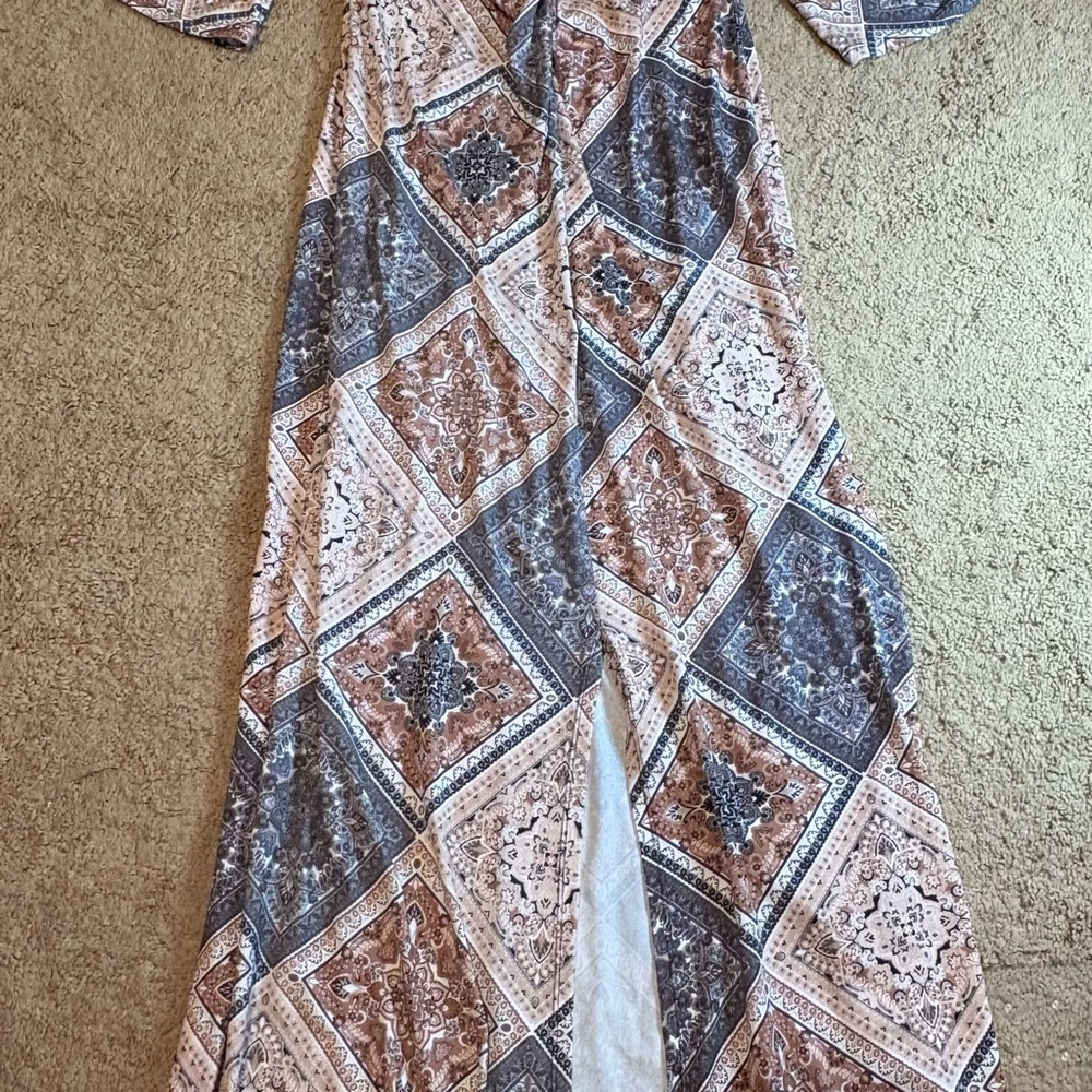 Venus Dress Women's Size Small Front Slit 3/4 Sleeves Boho‎